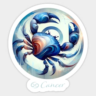 Oceanic Cancer Zodiac Sign Sticker